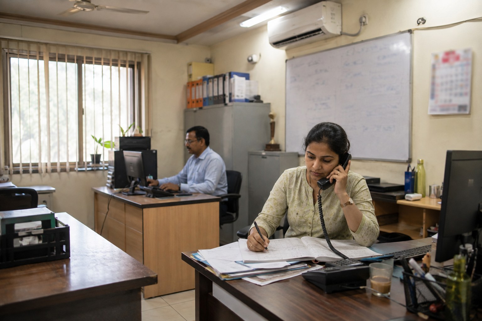 MGP office reception or meeting room in Dhankawadi with staff at work — establishes a real, visitable business address.