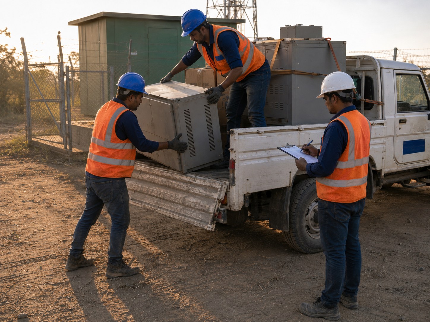 Material being loaded against an MRN document for warehouse return.